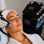 Une femme suis un soin d'hydradermabrasion Hydraboost chez Bodypsphere Joseph Vallier à Grenoble