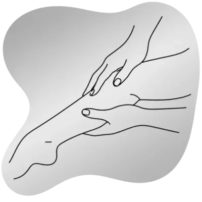 Icône de drainage lymphatique manuel illustrant un massage drainant des jambes pour améliorer la circulation, réduire la rétention d’eau et favoriser la sensation de légèreté. bodysphere grenoble et vif